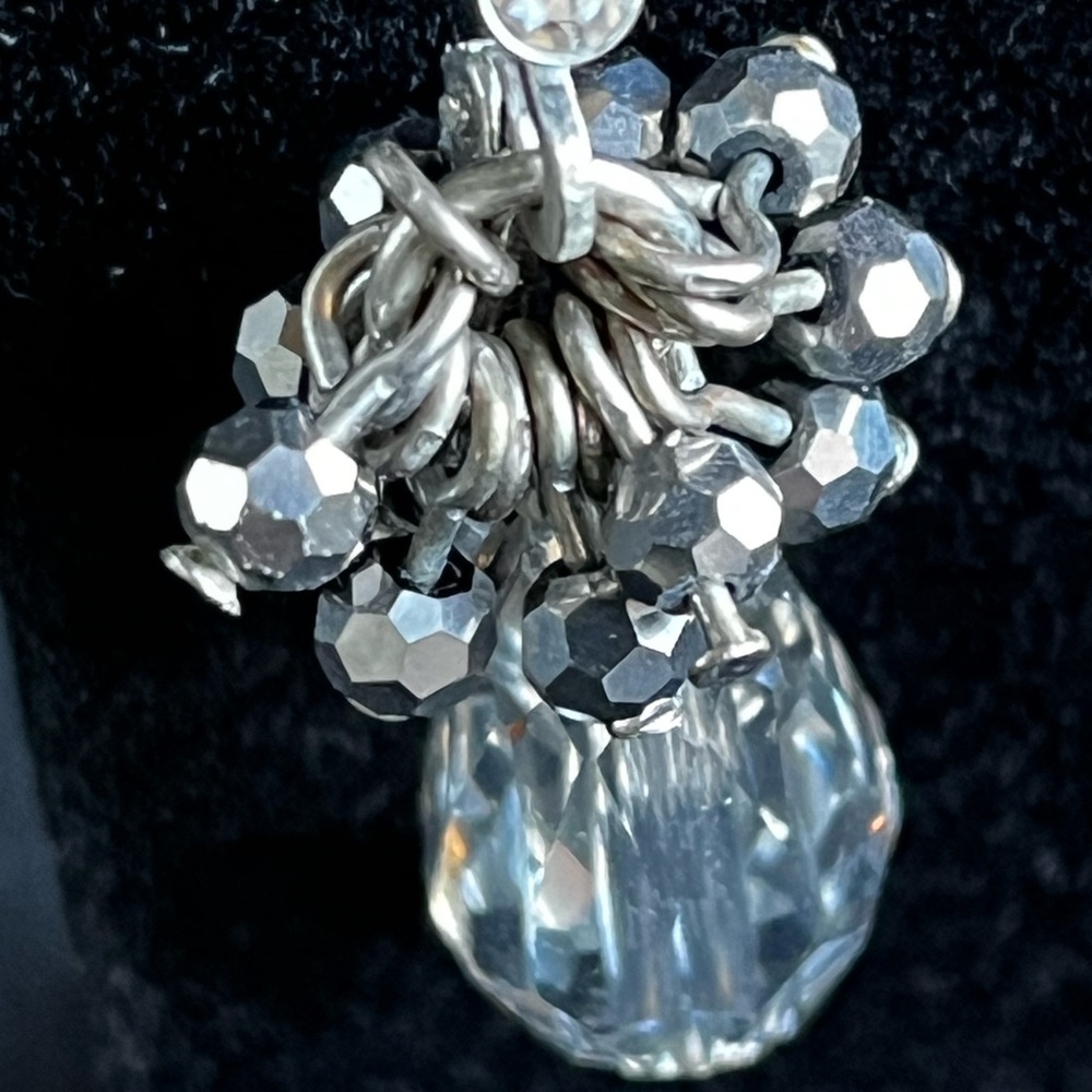 Simply Vera Vera Wang Silver Crystal Cluster Earrings - Picture 10 of 10